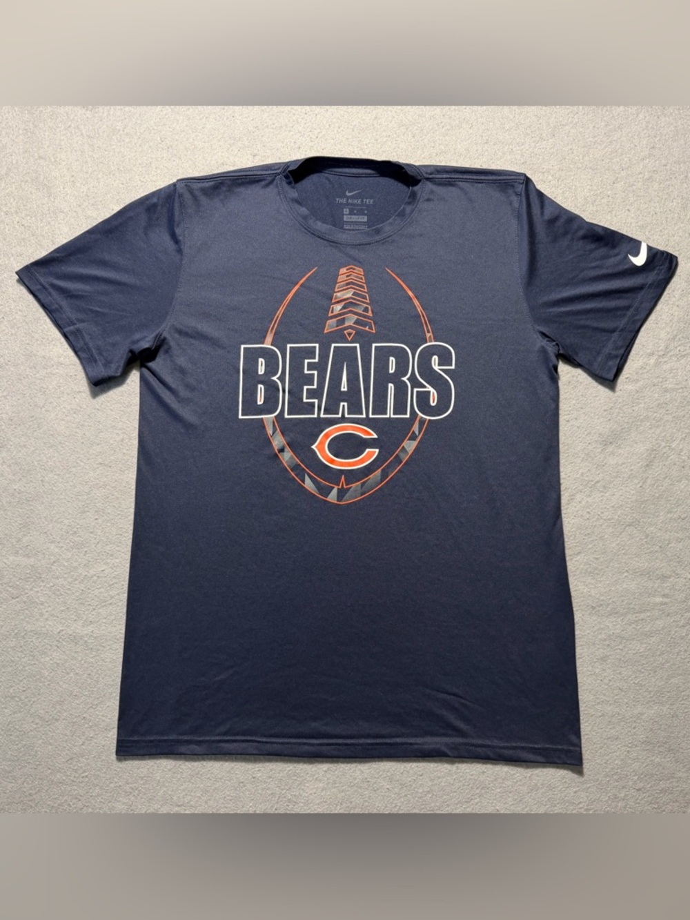 Nike Dri‑Fit Chicago Bears Navy Blue NFL T‑Shirt Men’s Medium Athletic